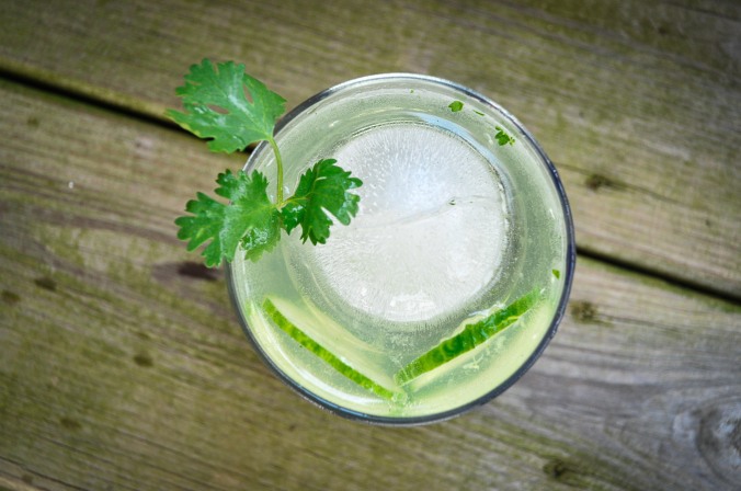 A Feteful Life: Cucumber Cilantro Gin Fizz