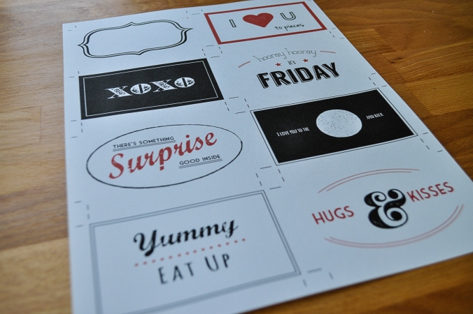 A Feteful Life: Printable School Lunch Notes